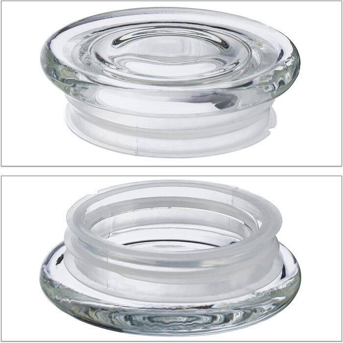 Relaxdays Vorratsgläser, 6er Set, 750 ml, luftdichte Glasbehälter