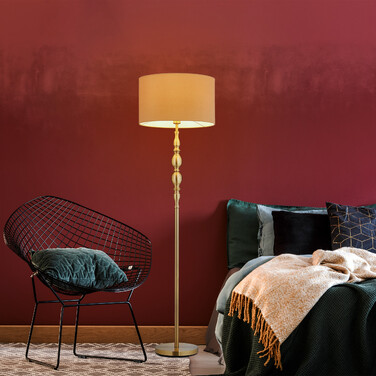 Relaxdays Stehlampe Wohnzimmer beige