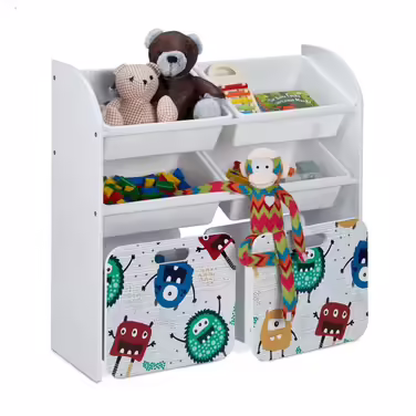 Relaxdays Kinderregal mit Monstern