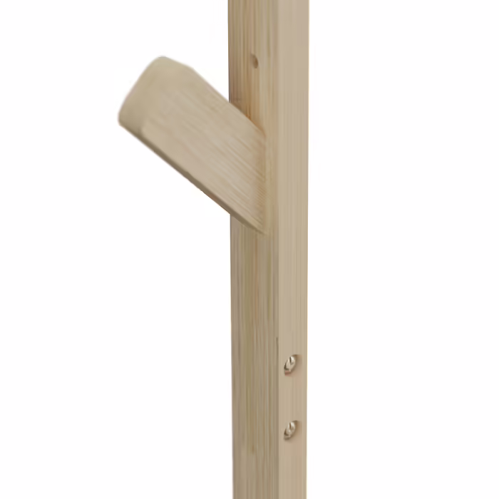 Relaxdays Kleiderständer Bambus rollbar