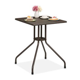 Relaxdays Gartentisch in brauner Holz-Optik