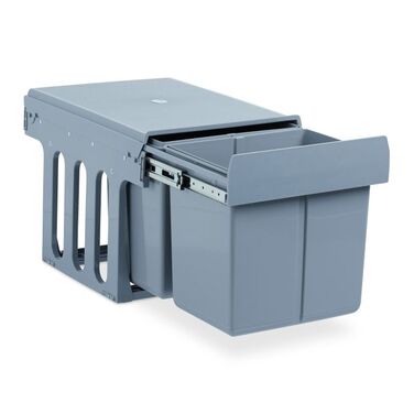 Relaxdays Einbaumülleimer Küche 2x 15 Liter