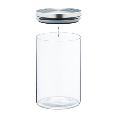 Relaxdays Vorratsgläser 4er Set je 750 ml
