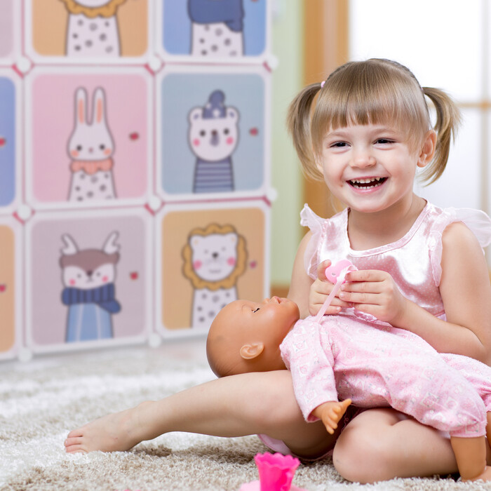 Relaxdays Kinder Steckregal mit Kleiderstangen