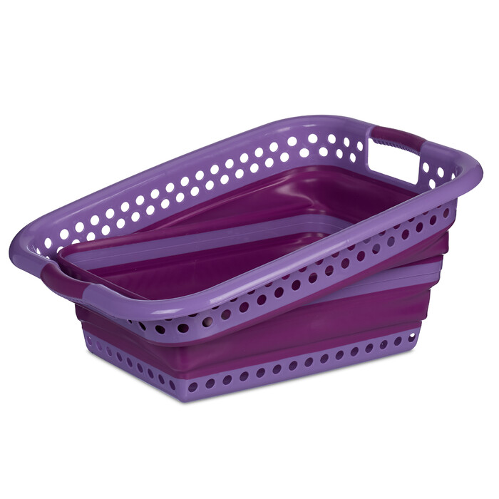 Relaxdays Faltbarer Wäschekorb 35 Liter