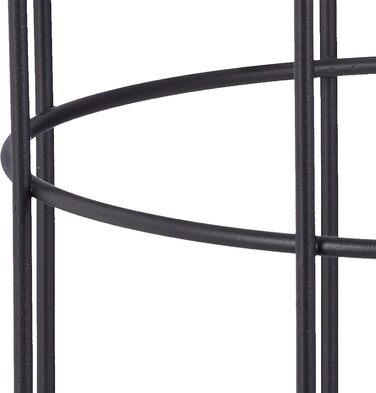Relaxdays, weiß-schwarz runder Beistelltisch mit Metallkorb, dekorativer Couchtisch, Wohnzimmertisch modern, 45cm hoch, Design B