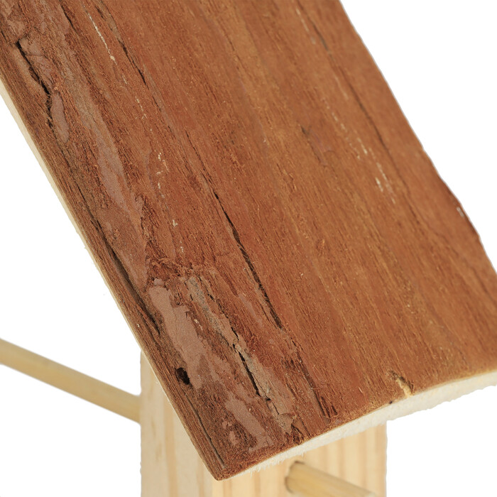 Relaxdays Holz Vogelfutterhaus zum Aufhängen