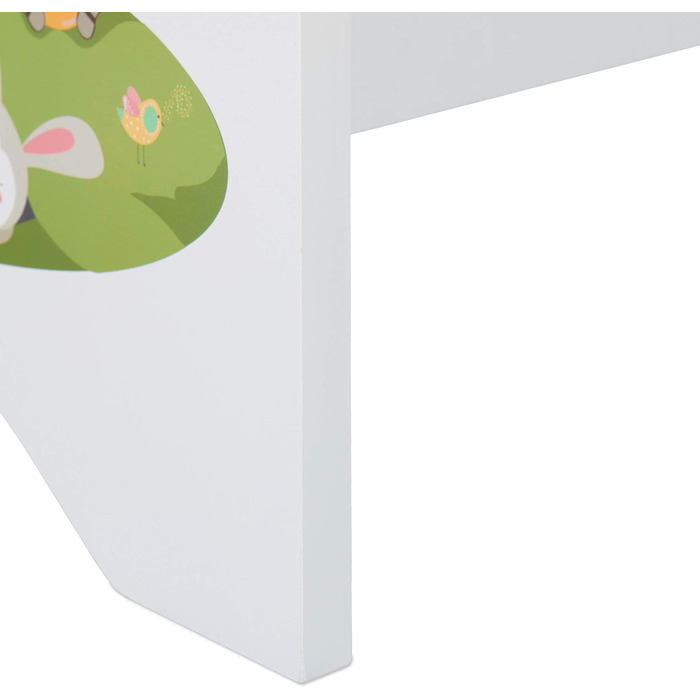 Relaxdays Kinder Bücherregal, 4 Hängefacher, Lagerfeuer Kindermotiv, Bücheraufbewahrung, HBT: 71x62x29 cm, mehrfarbig
