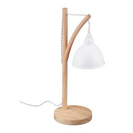 Relaxdays Tischlampe mit hängendem Lampenschirm