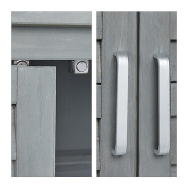 Relaxdays Grauer Gartenschrank 3 Fächer