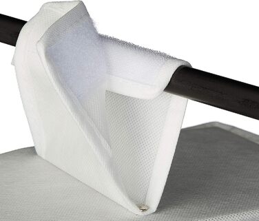 Relaxdays Hängeregal Stoff, 6 Fächer, 2 Schübe, für Kleiderschrank, HBT: ca. 82x14,5x30 cm, Weiß