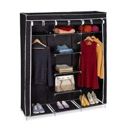 Relaxdays Stoffkleiderschrank XXL mit 9 Böden