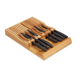 Relaxdays Messerorganizer Bambus für 17 Messer