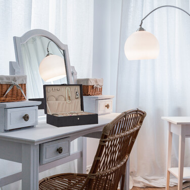 Relaxdays Schmuckkästchen in Lederoptik