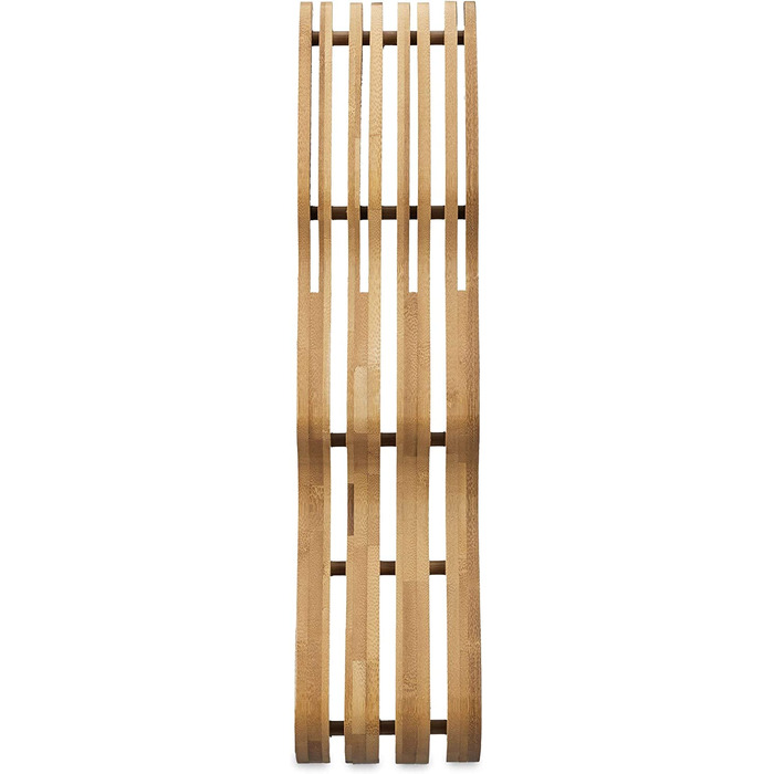 Relaxdays Messerblock Schublade, Bambus, 7 Messer, HxBxT: 5x9,5x40cm