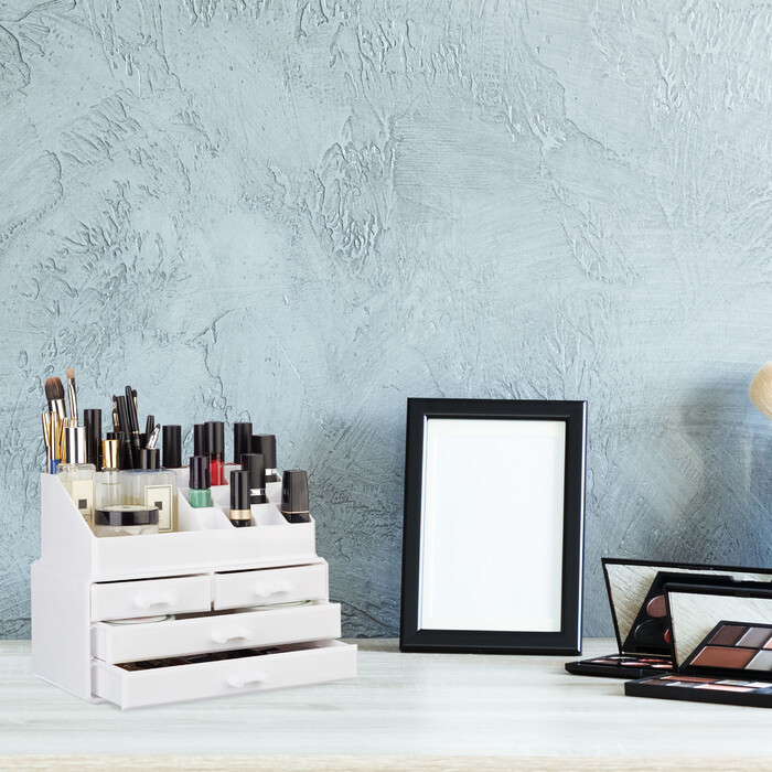 Relaxdays Make Up Organizer mit 4 Schubfächern