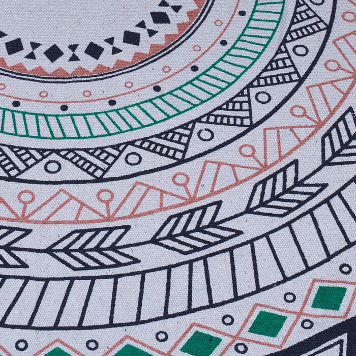 Relaxdays Runder Teppich mit Mandala-Design