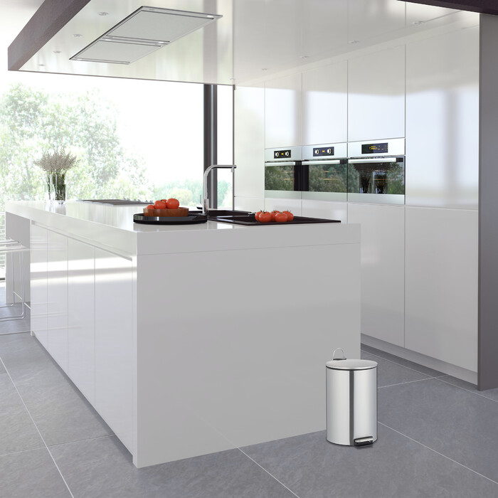 Relaxdays Edelstahl Treteimer 12 Liter