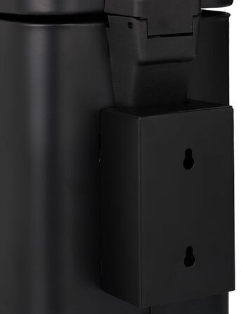 Relaxdays Wand-Kosmetikeimer, 6L, Absenkautomatik, Metall, schwarz