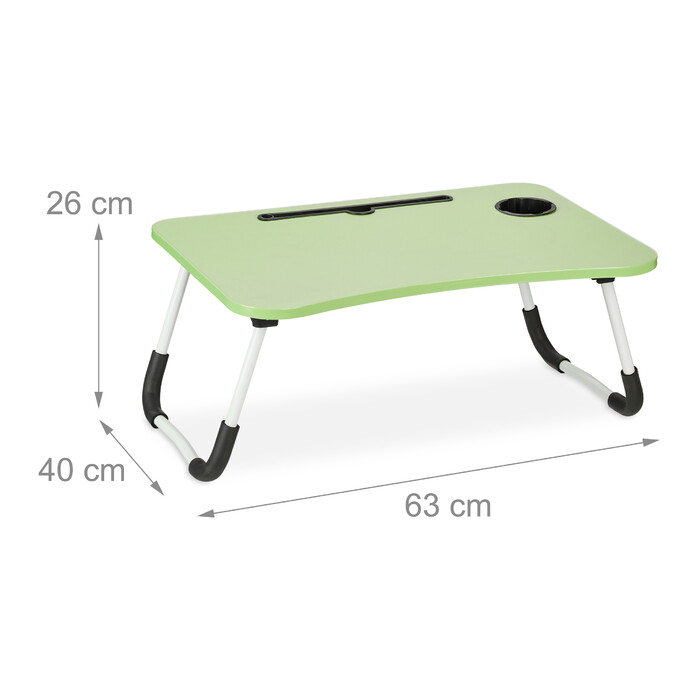 Relaxdays Laptoptisch mit Tablet- & Getränkehalter