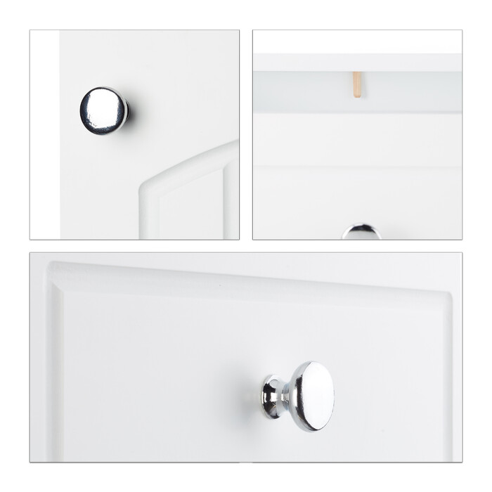 Relaxdays Weißer Badschrank