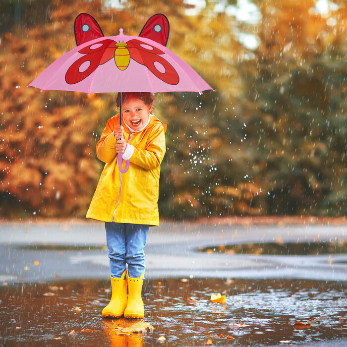 Relaxdays Kinder Regenschirm 'Schmetterling'