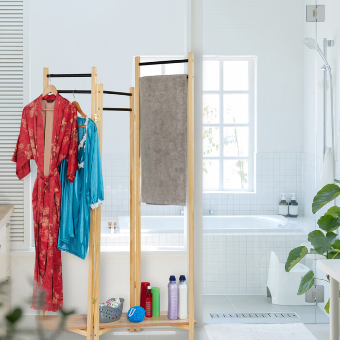 Relaxdays Kleiderständer im Paravent-Stil