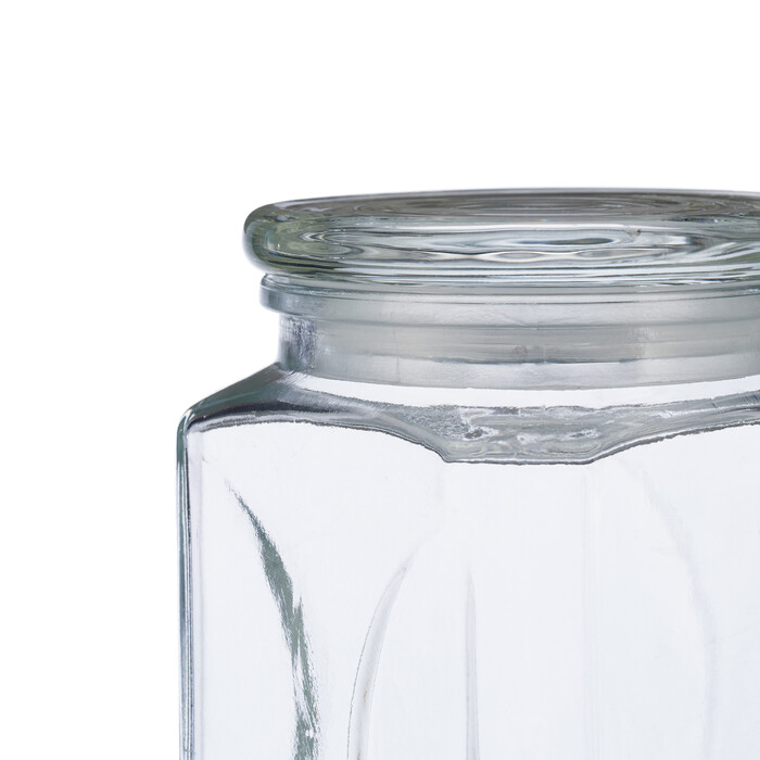 Relaxdays 6er Set Vorratsgläser mit Deckel 1000 ml