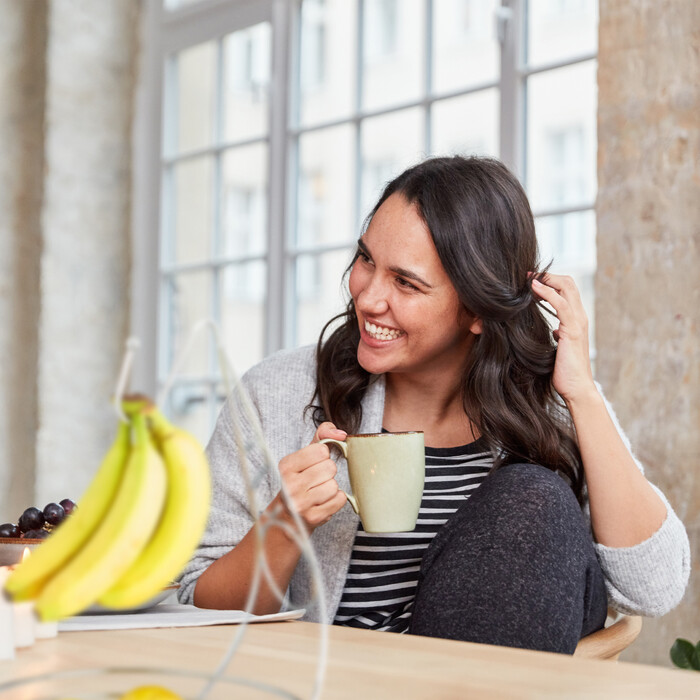 Relaxdays Obstschale mit Bananenhalter