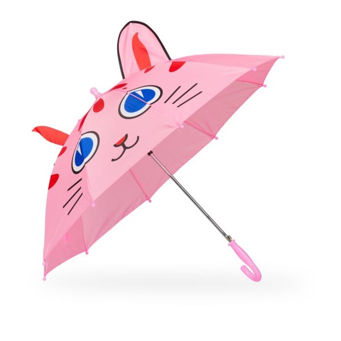 Relaxdays Kinder Regenschirm 'Katze'