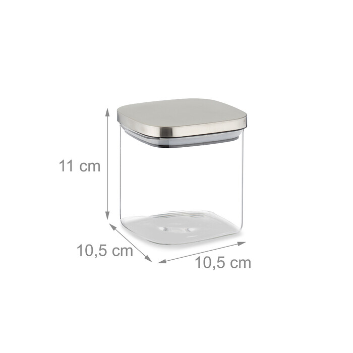 Relaxdays 3er Set Vorratsgläser mit Deckel 600 ml