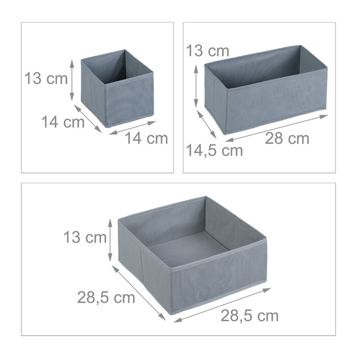 Relaxdays Schubladen Organizer 8-tlg. Set
