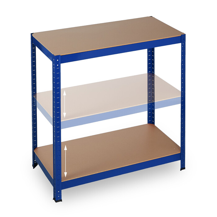 Relaxdays Schwerlastregal blau
