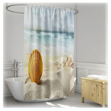 Relaxdays Duschvorhang 180x200 cm mit Motiv