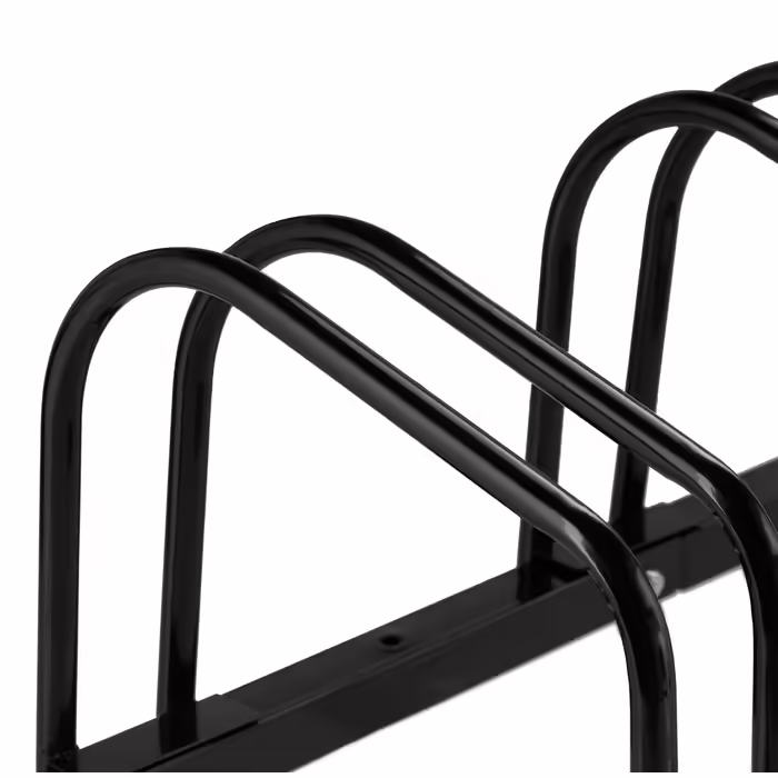Relaxdays Schwarzer Fahrradständer für 4 Fahrräder
