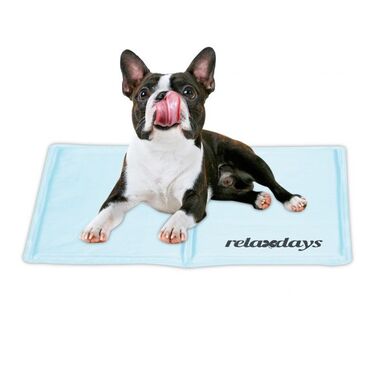 Relaxdays Hellblaue Kühlmatte für Hunde