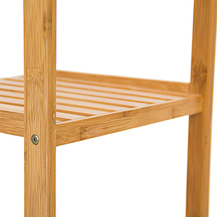 Relaxdays Badregal Bambus mit 4 Ablagen
