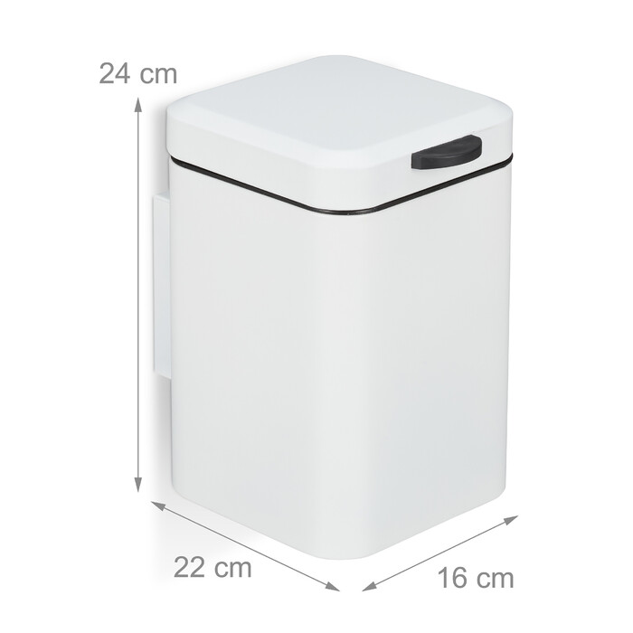 Relaxdays Wand Kosmetikeimer 3 Liter