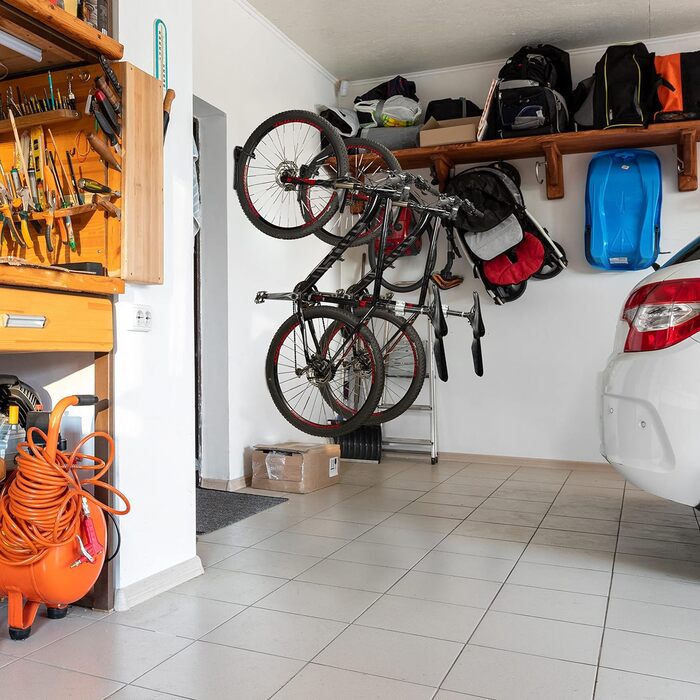 Relaxdays Fahrrad Wandhalterung, 6er Set, Fahrradaufhängung bis 25 kg, vertikal, Wand Fahrradhalter, Metall, schwarz