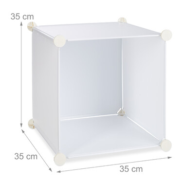 Relaxdays Kleiderschrank Stecksystem 12 Fächer