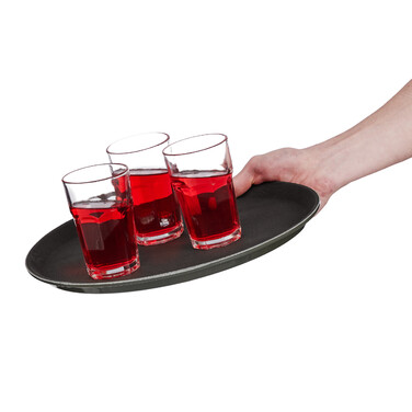 Relaxdays 10er Set Serviertablett Ø 35 cm