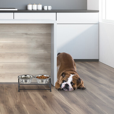 Relaxdays Hunde Napfset mit Halterung