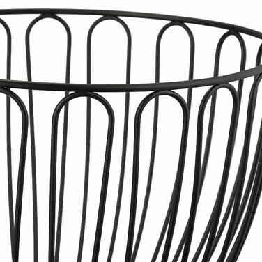 Relaxdays Schwarze Obstschale aus Metall