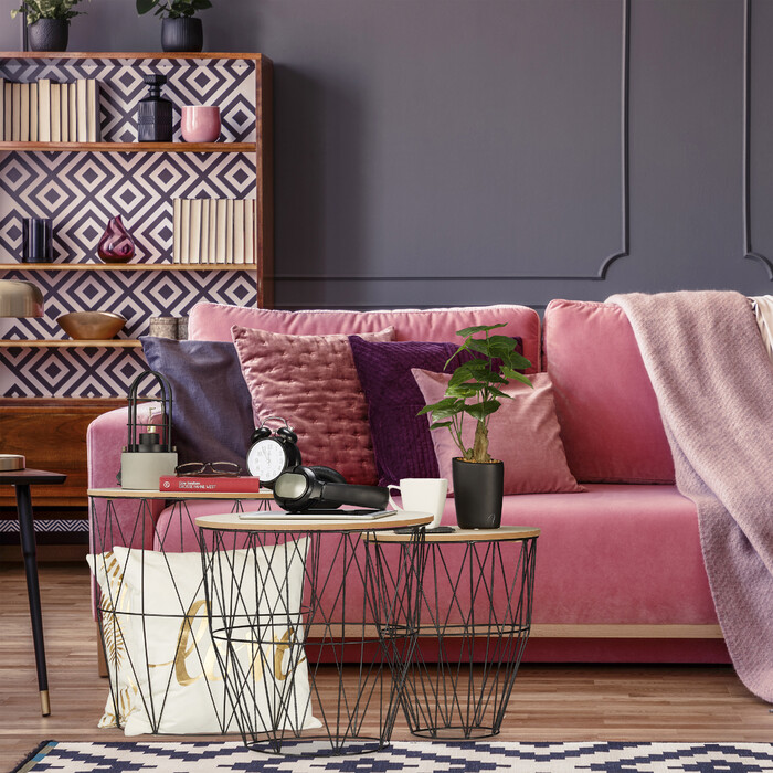 Relaxdays Korbtisch 3er Set