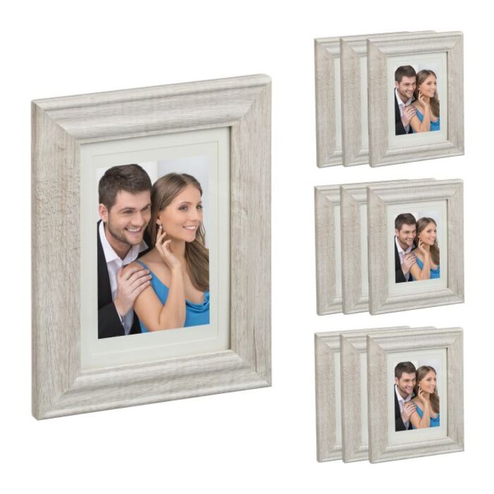 Relaxdays 10er Set Bilderrahmen 13x18 cm