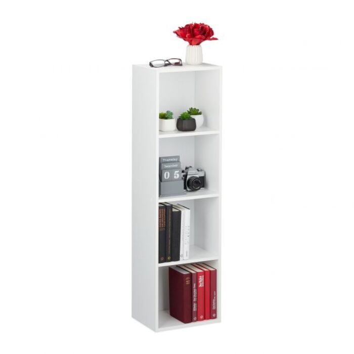 Relaxdays Weißes Bücherregal