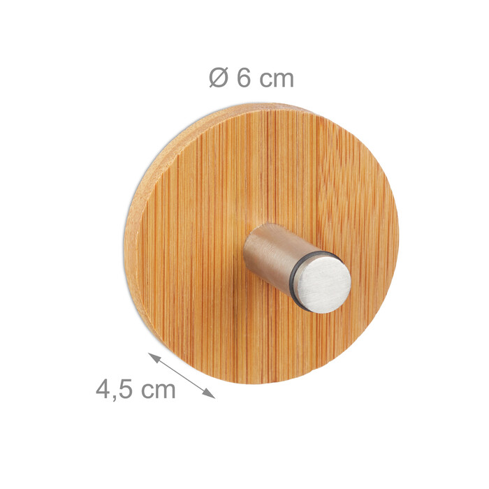 Relaxdays Handtuchhaken selbstklebend 4er Set