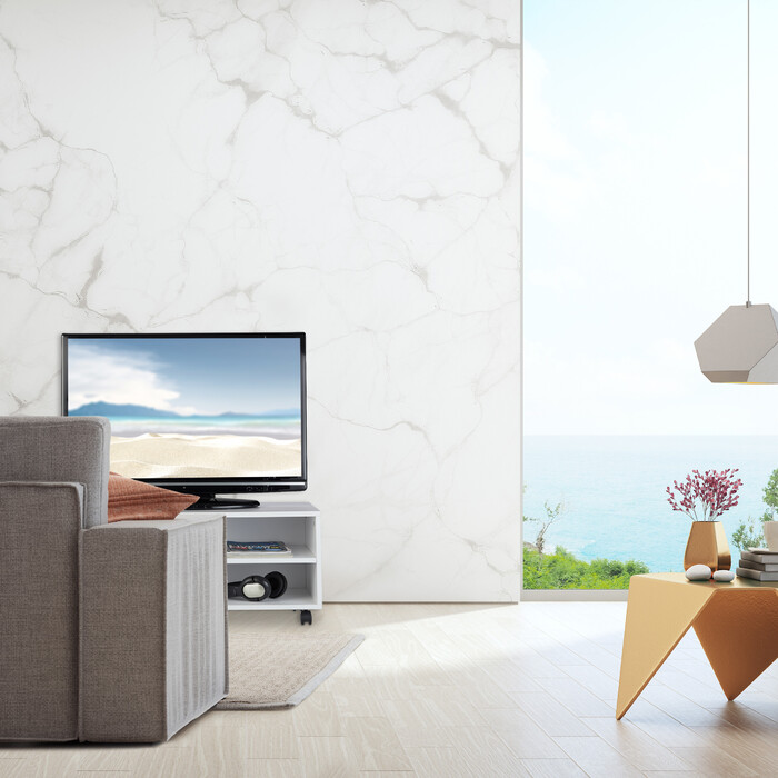 Relaxdays TV Board mit 4 Fächern rollbar
