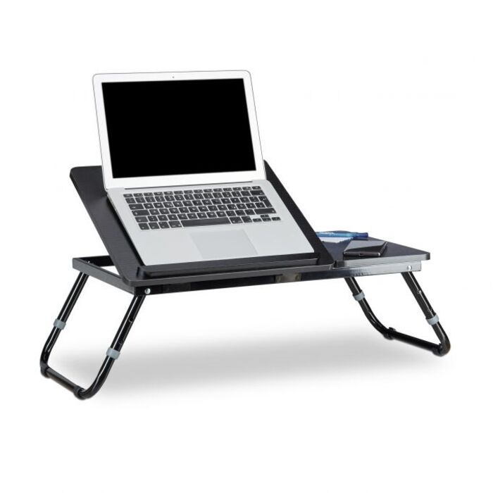 Relaxdays Laptoptisch fürs Bett schwarz