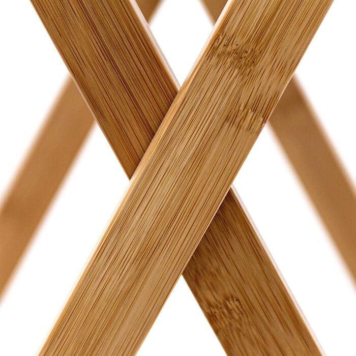 Relaxdays Tabletttisch, Bambus, HxBxT: 63,5 x 55 x 35 cm, klappbarer Beistelltisch mit Tablett, für Frühstück, Natur Single